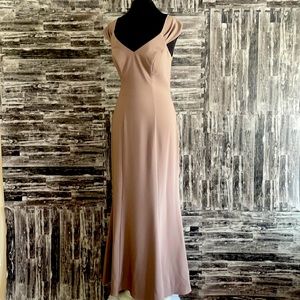 Bari Jay Bridesmaid maxi Dress style 1980 Deep Mocha size 8